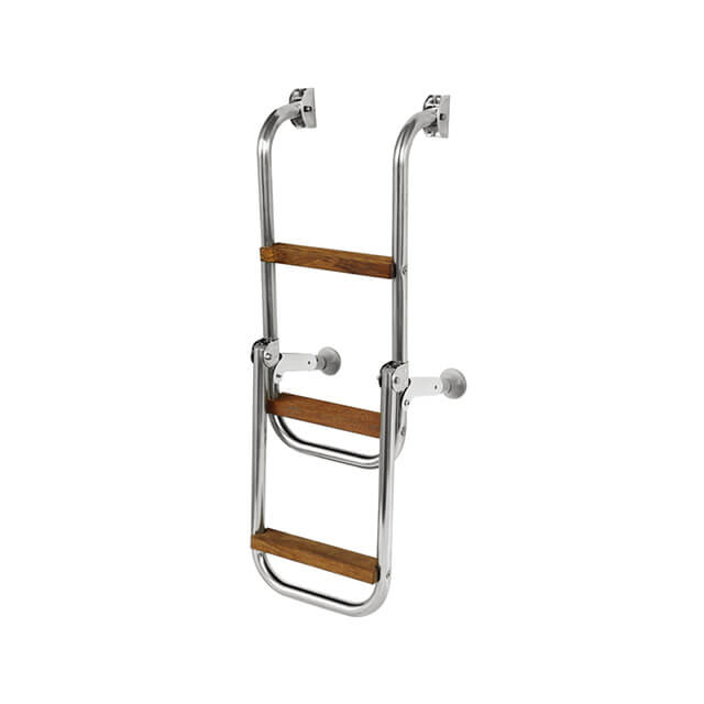 s steel 316 ladder with wood steps
